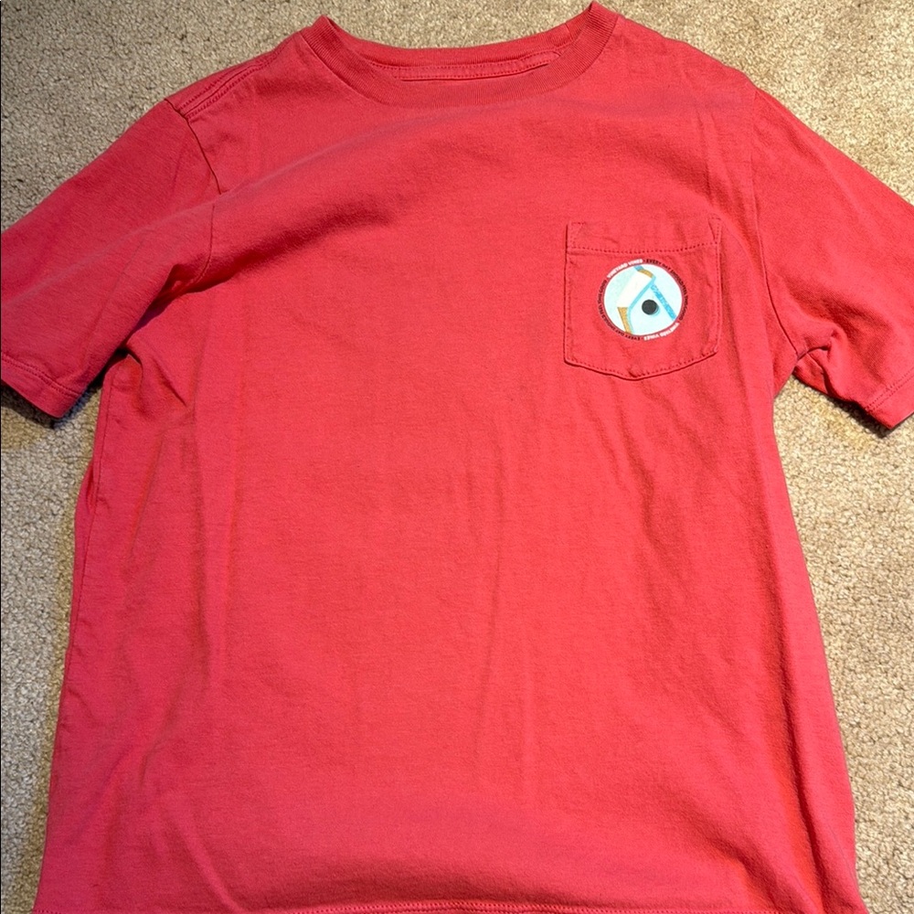 Kids Red T-Shirt with Pocket Detail